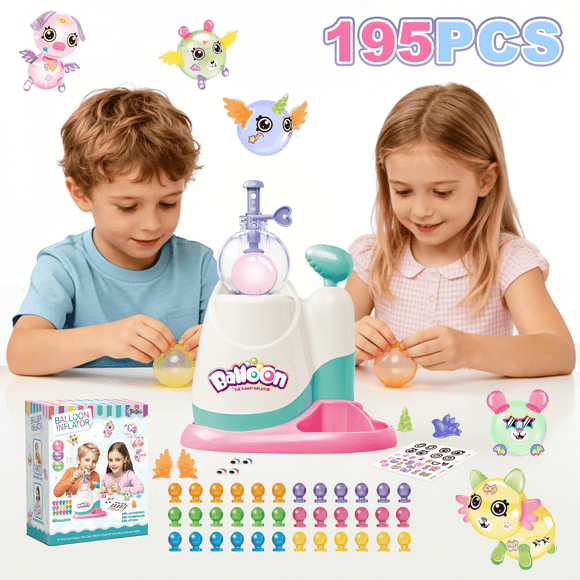 ZSUCC Animal Magic Balloon Craft Kits for Kids, 195Pcs DIY Balloon Animal Kit Toys with Pump, Arts & Crafts for 3-12 Year Boys and Girls, DIY Creative Activity Birthday Gifts Ages 3+