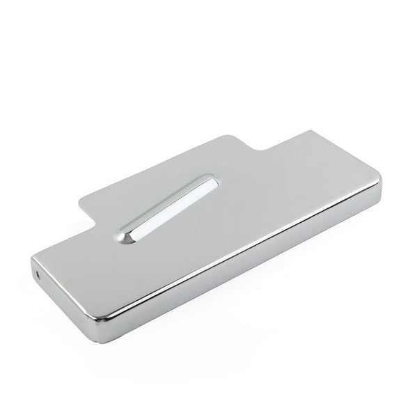 ZSWAL 1 PC Battery Top Cover Motorcycle Battery Side Fairing Cover Panel Protection for Harley Dyna Convertible FXDS/Low Rider/Super Glide/Wide Glide, Chrome