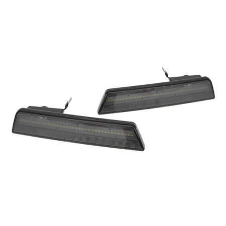 ZSWAL 1Pair Auto LED Marker Head Light Rear Side Lighting for Dodge Challenger 2008-2014, Charger 2011-2014, Black Lens & Red Light