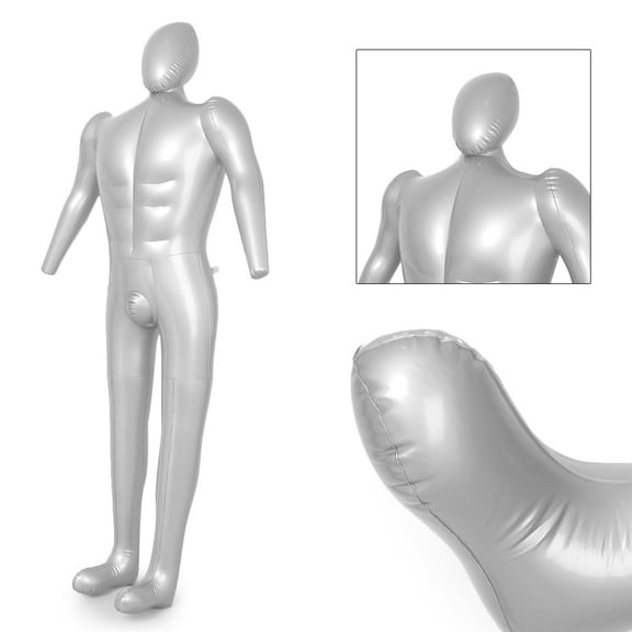 ZSWAL Male Men Inflatable Dummy Torso Body Mannequin Armless Model Display