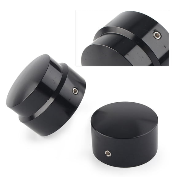 ZSWAL Motorcycle 2pcs Front Axle Nut Cover Axle Caps Accessaries for Harley 2002-2011 VRSC Models, for Harley Street 500 XG500 2015-2016, For 2008-Later Sportster XL883, Black