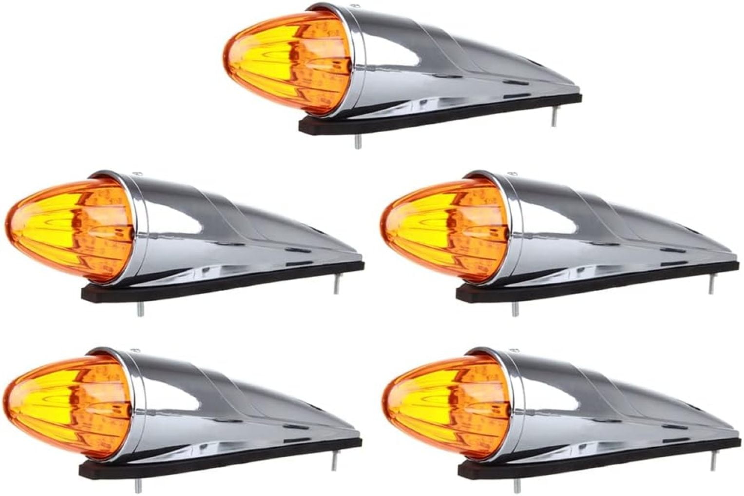 Buy LEDVILLAGE 5x Smoked Lens Amber 17 LED Cab Marker Running Torpedo - View #7