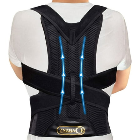 ZSZBACE Back Support Belt, Posture Corrector for Women and Men, Adjustable Back Brace for Clavicle Support and Providing Pain Relief