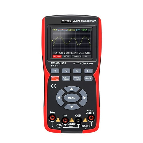 ZT-702S Digital Oscilloscope Tester 10MHz Bandwidth 48MSa/s Sampling Rate Voltmeter Current Hz Cap Ohm Diode Multimeter ,Professional Designed
