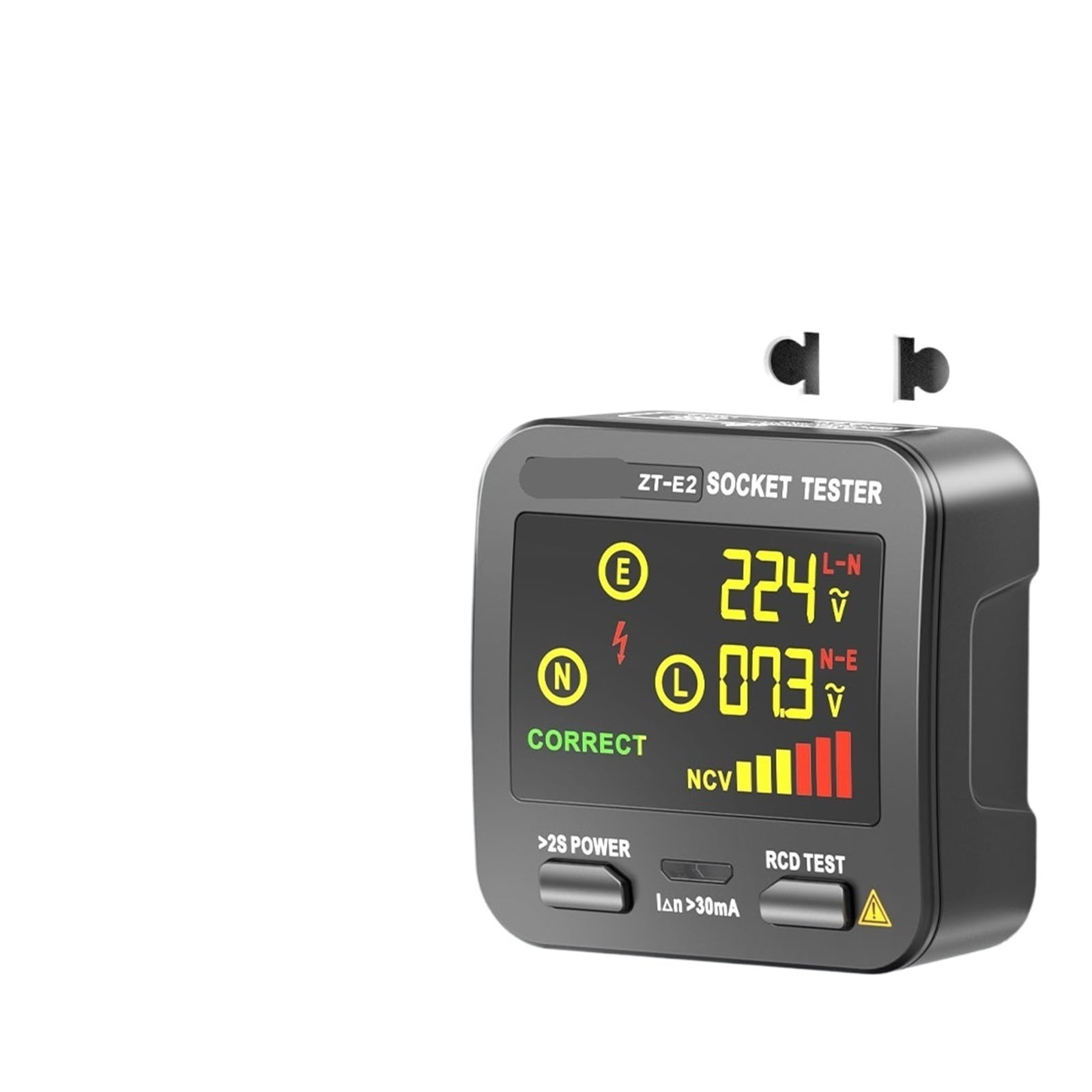 ZT-E2 Power Polarity Detector - Leakage Switch Socket Tester NCV Non ...