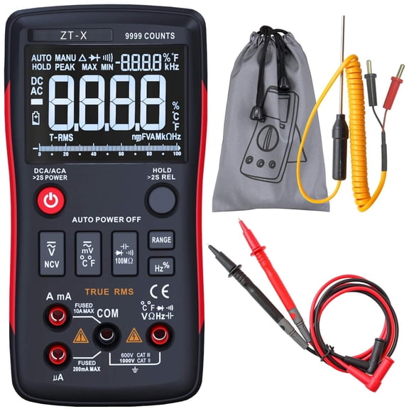ZT-X Digital Multi-meter with NCV DATA HOLD and Backlit LCD Display