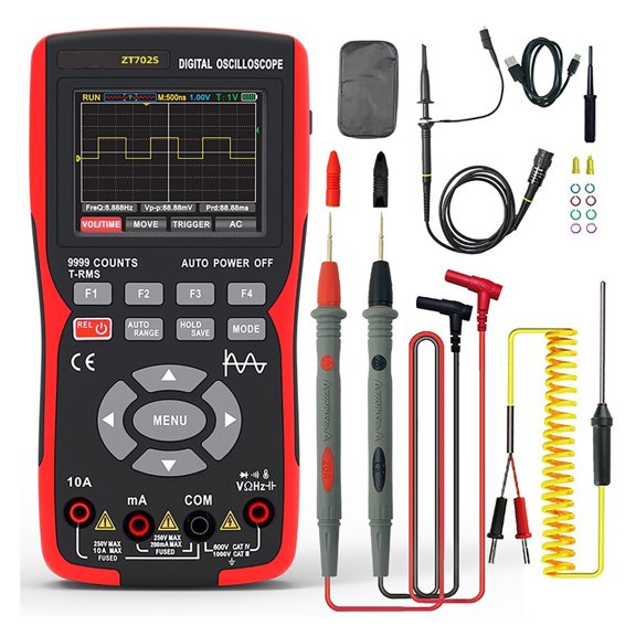 ZT702S 2.9-in Oscilloscope Multimeter Signal Generator Touch Screen