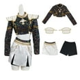 thumbnail image 1 of ZTACE kp0p Demon Costumes Hunters - Rumi Golden Cosplay Full Set, Girls Dress up Costumes, Halloween Cosplay Party Outfits - Black, 110, 1 of 7