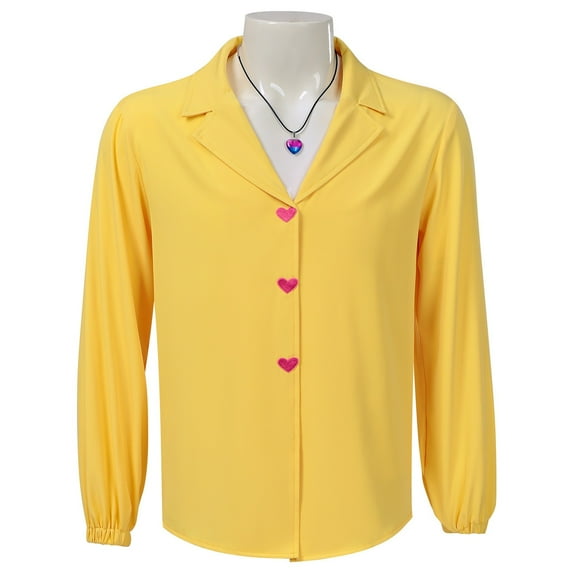ZTACE POP Singer Stars Costumes - Abby Saija Romance Cosplay Shirt, Men Cosplay Outfit Bodysuits, Halloween Cosplay Party Outfits - Yellow, S