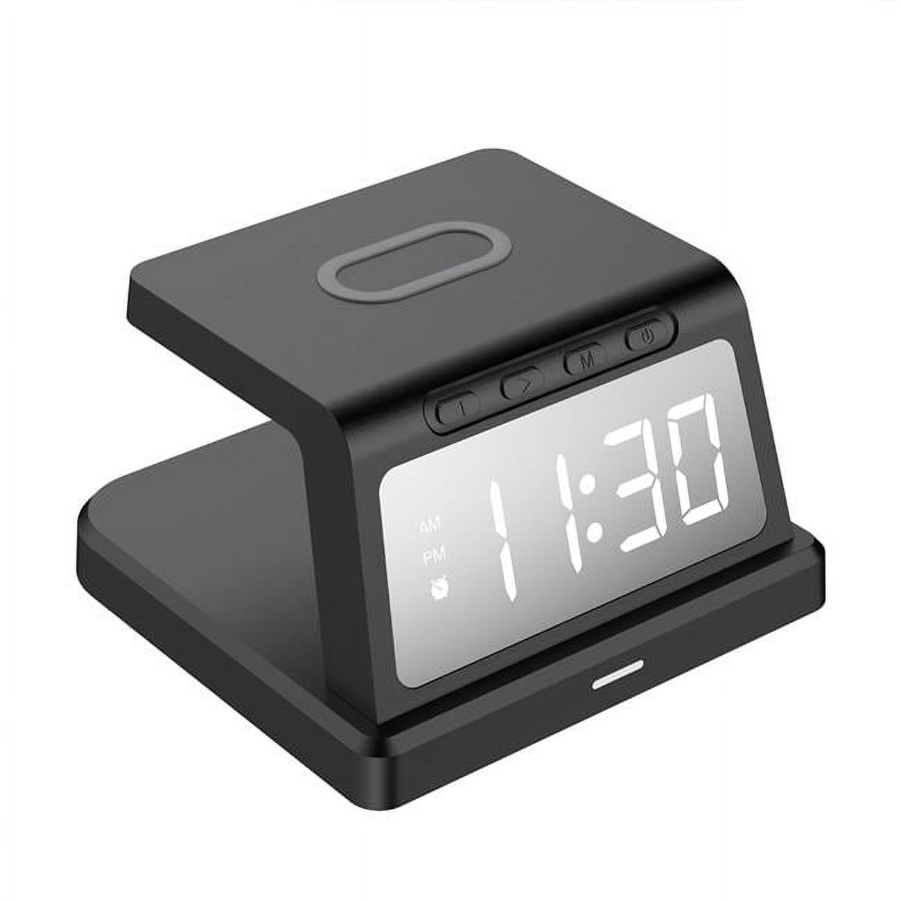 ZTECH ChargeX Rise Wireless Charging Alarm Clock with 3 Alarms, 5