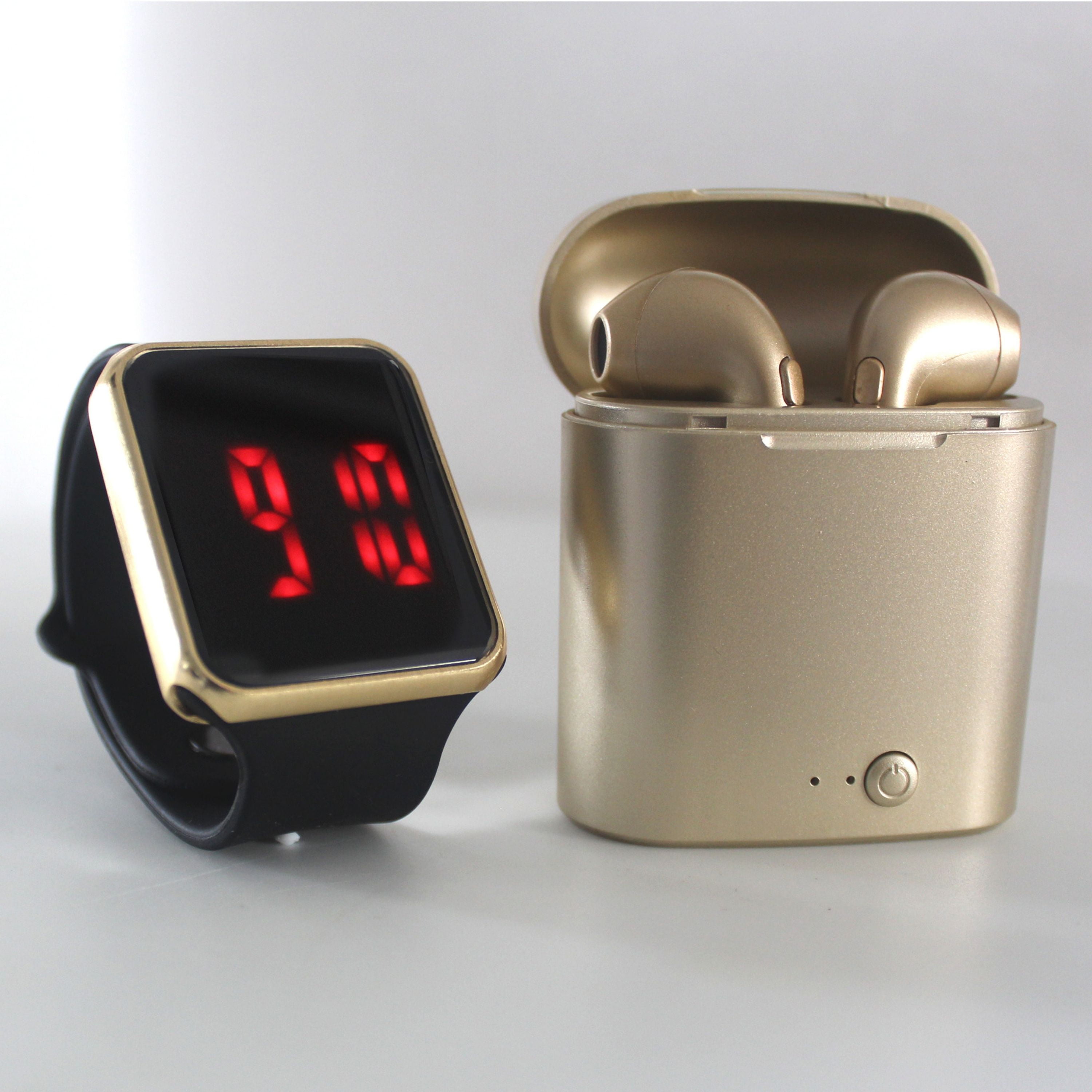 ZTECH Unisex LED Touch Watch and Wireless Headphones with