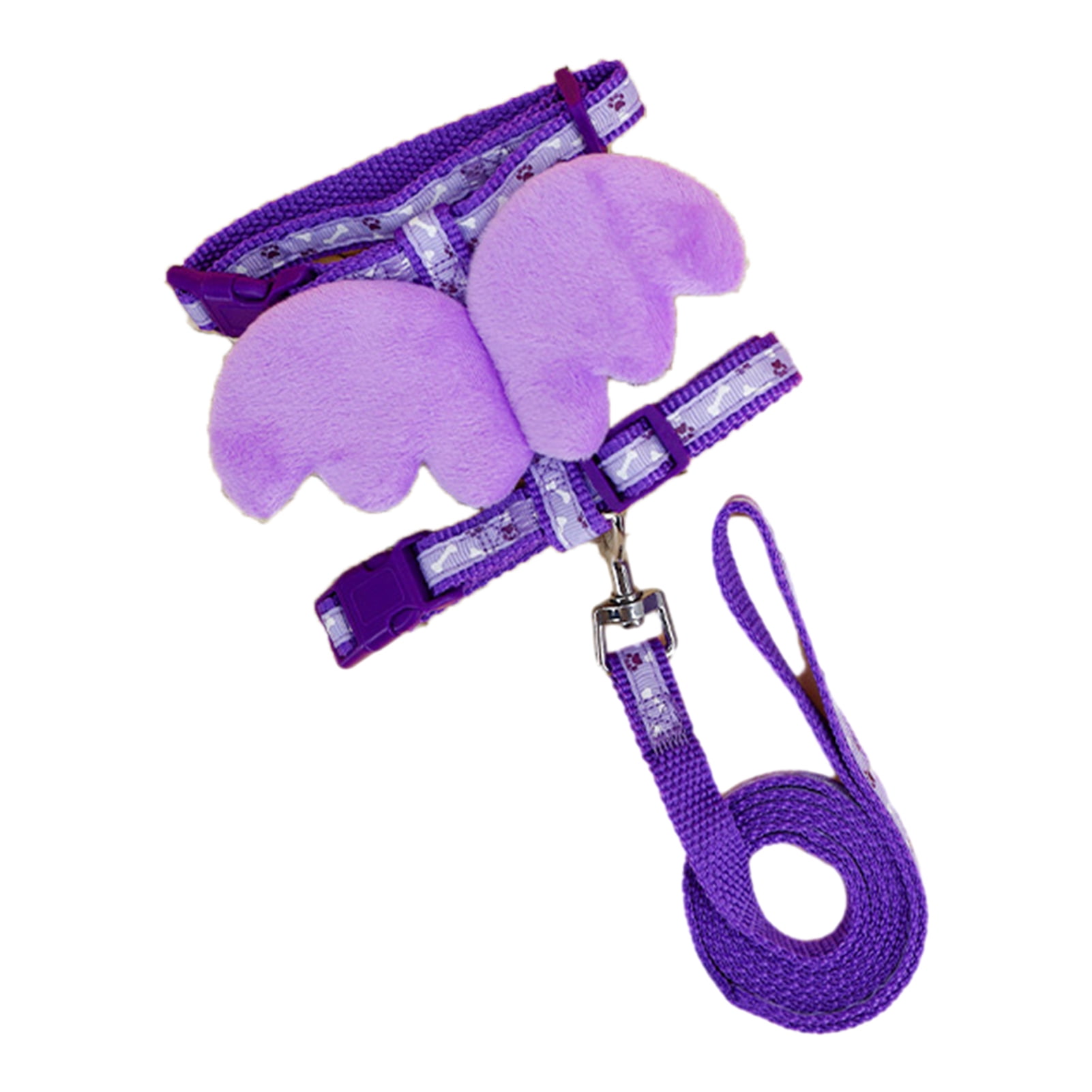 ZTGD 1 Set Pet Leash Angel Wings Decor Rabbits Harness Set Adjustable