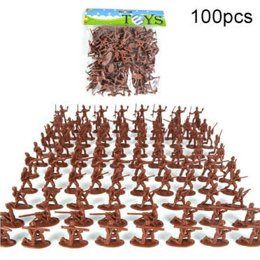 ZTGD 100Pcs Mini Classic Soldiers Figures Models Playset Desk Decor Kids Toy Gift