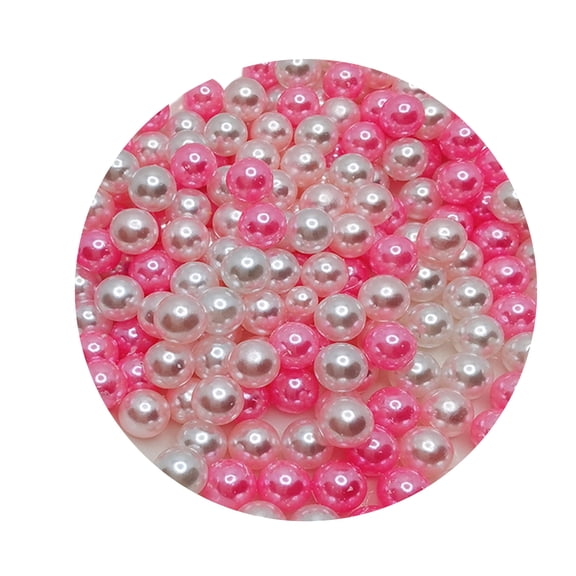 ZTGD 150Pcs Floating Beads No Hole Floating Highlight Eye-catching Round Beads Vase Filler Faux Pearl Home Supply
