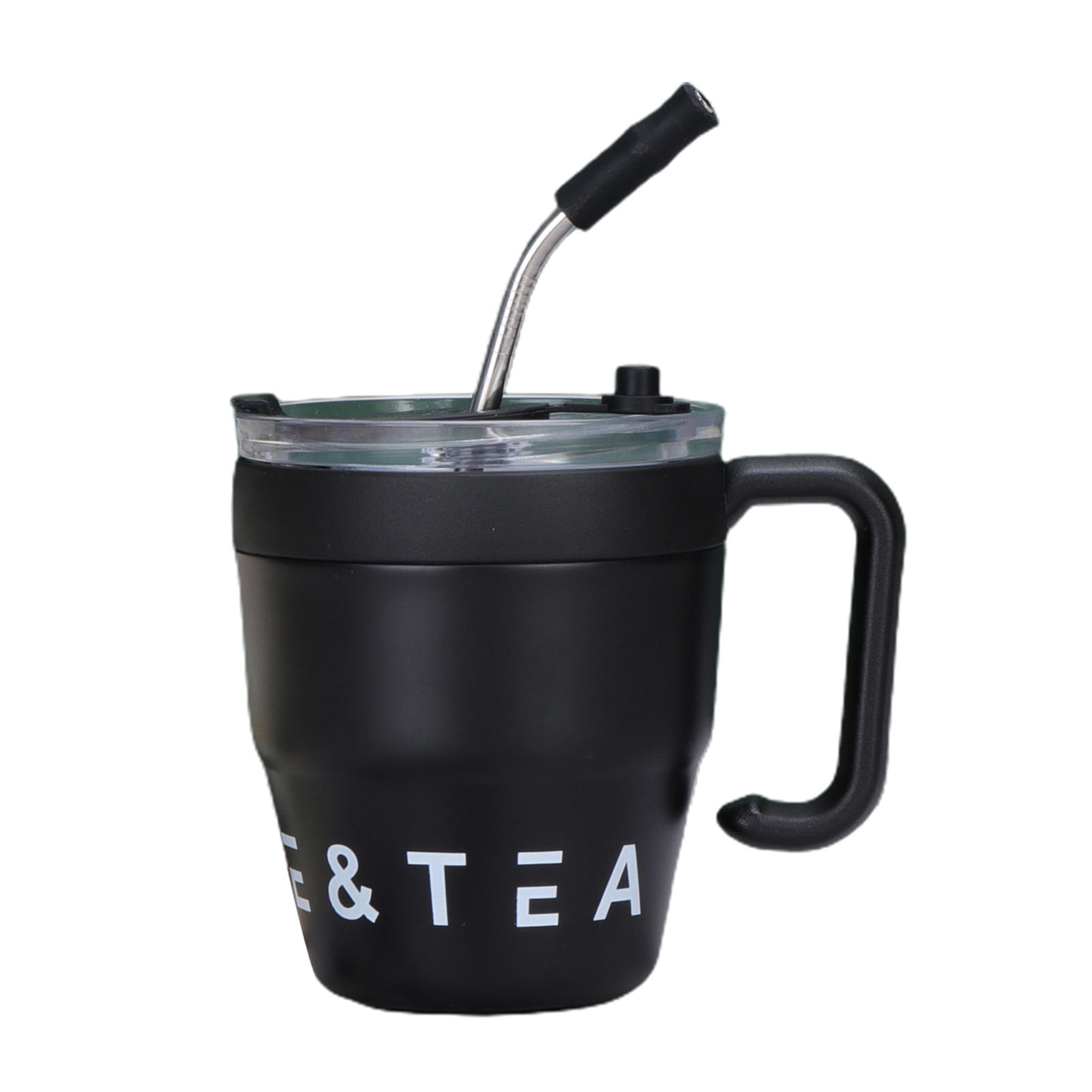 ZTGD 480ML Coffee Cup with Straw Stainless Steel Water Cup Portable