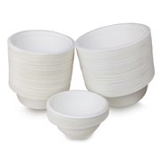 ZTGD 50Pcs Biodegradable Disposable Bowl Environmental Kitchen Hot Cold Use Container
