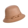 thumbnail image 1 of ZTGD Bowler Hat Bow Warm Autumn Winter Coldproof Dome Hat for Outdoor, 1 of 6