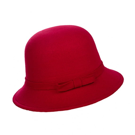 ZTGD Bowler Hat Bow Warm Autumn Winter Coldproof Dome Hat for Outdoor