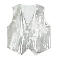 thumbnail image 1 of ZTGD Boys Girls Sequined Vest Waistcoat Hip-hop Dance Party Street Show Costume, 1 of 6