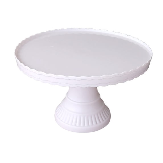ZTGD Cake Stand Stable Non-slip Plastic Wave Design Dessert Display Plate for Wedding