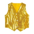 thumbnail image 1 of Hevirgo Costume Vest Glitter Unisex Colorful Kids Sleeveless Sequin Vest for Party, 1 of 8