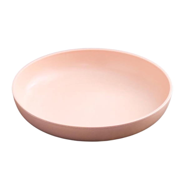 ZTGD Dinner Plate Solid Color Smooth Surface Easy Cleaning Microwave Safe Food Grade Tableware Round Shape Food Plate Home Anti-Slip Base Dinner Dish Kitchen Supplies