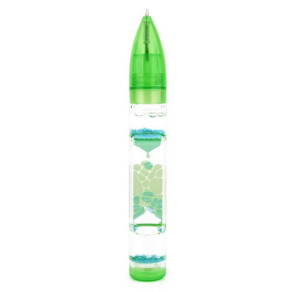 ZTGD Motion Bubble Pen Anti Anxiety Hourglass Design Stress Relief Colorful Liquid Motion Bubbler Fidget Pen Desk Toys School Supplies