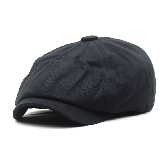 ZTGD Newsboy Cap Solid Color Vintage Elastic Band Adjustable Peaked Cap for Daily Wear