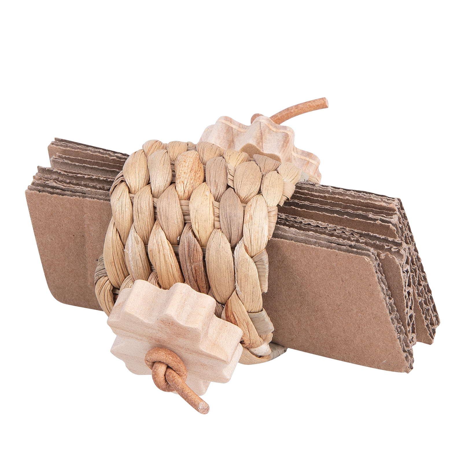 ZTGD Parrot Chew Toy Safe Material Chewing Resistant Braided Natural