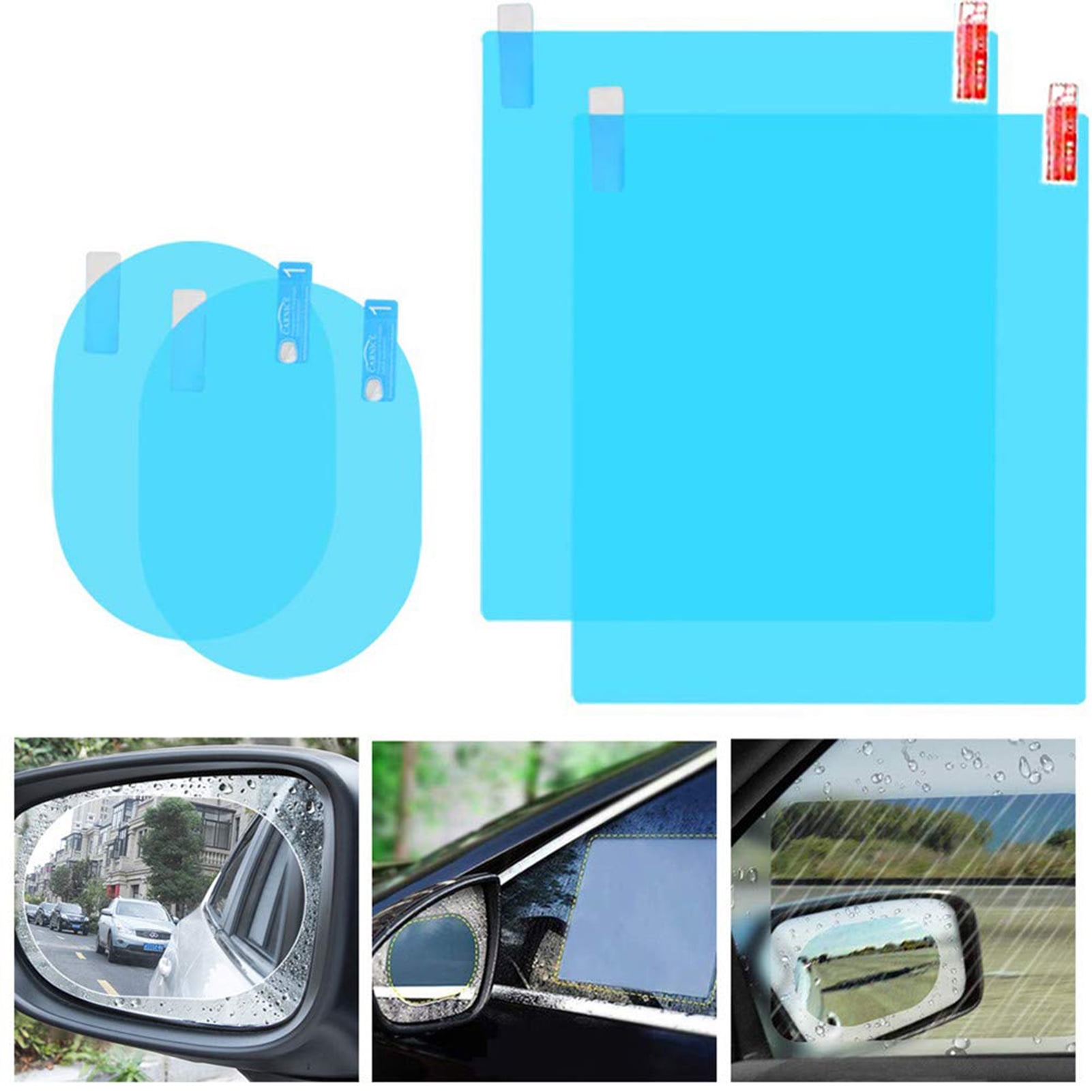 ZTGD Rainproof Film Nonglare Hydrophobic Lightweight Antifog Film Adhesive Mirror Protective