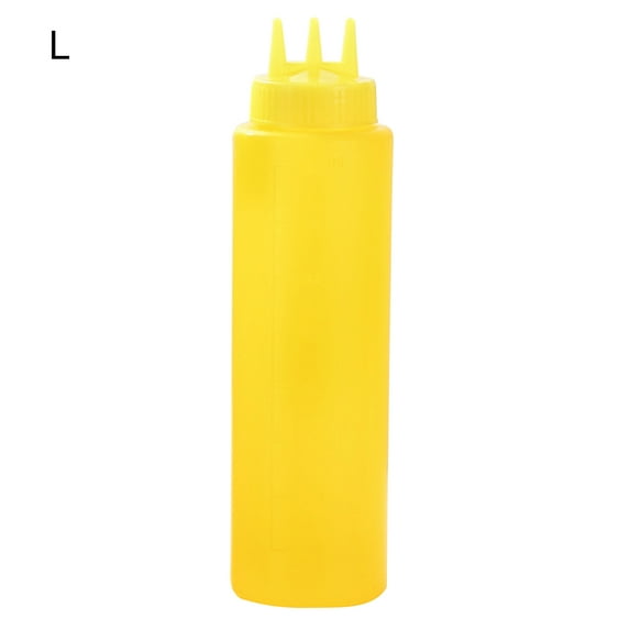 ZTGD Refillable Squeeze Bottle Food Grade 3 Hole Large Capacity Condiment Bottles for Kitchen