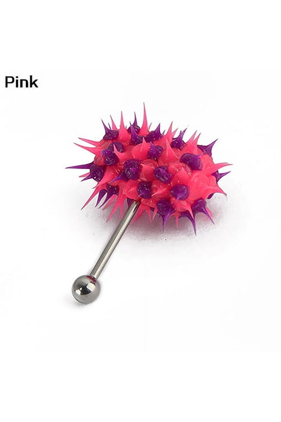 Unisex Cool Punk Hammer Shape Vibrating Tongue Bar Stud Body Piercing Jewelry