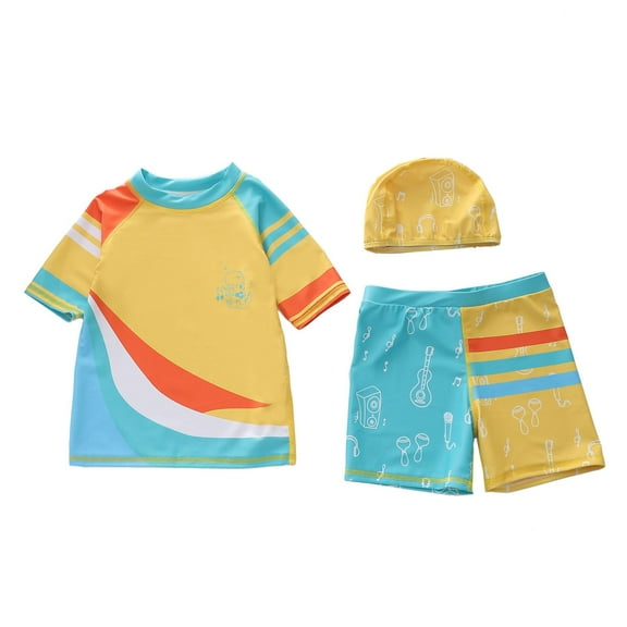 ZTKWD Boys Swim Trunks Rash Guard Outfit Set Toddler to Big Kid Sizes Dinosaur