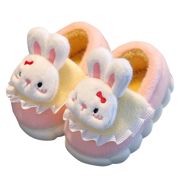 ZTKWD Boys Girls Slippers Kids House Cute Slippers for Toddler Non-slip Warm Winter Slippers Soft Soft Plush Slippers Non-Slip Toddler Warm House Slippers