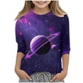 thumbnail image 1 of ZTKWD Shirts for Boys Girls Kids 3D Graphic Casual Crewneck 3/4 Sleeve Tops Tees for Teen and Kids 6-16 Years, 1 of 3