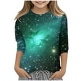 thumbnail image 1 of ZTKWD Shirts for Boys Girls Kids 3D Graphic Casual Crewneck 3/4 Sleeve Tops Tees for Teens 6-16 Years, 1 of 4