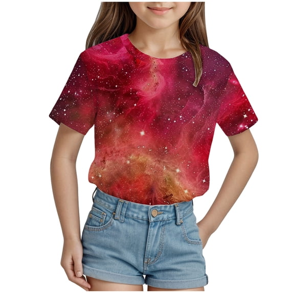 ZTKWD Boys Girls Tie Dye Shirt 3D Print Graphic Cool Design Colorful Tee Shirt for Teens 6-16 Years