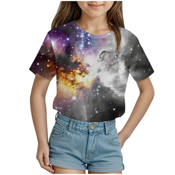 ZTKWD Boys Girls Unisex Shirts 3D Print Graphic Cool Design Colorful Tee Shirt for Teen and Kids 6-16 Years