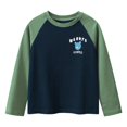 thumbnail image 1 of ZTKWD Boys Long Sleeve Raglan T Shirts Kids Crewneck Color Block Casual Tops Tees 4-14 Years Cotton Spring, 1 of 8
