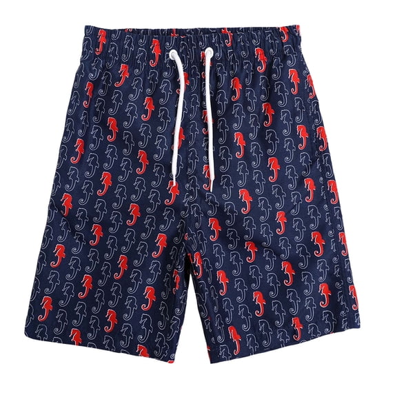 ZTKWD Boys Swim Trunks with Compression Liner Kids Boxer Briefs Bathing Suit 5-16 Years Old Swimming Shorts Quick Dry Dinosaur Shark
