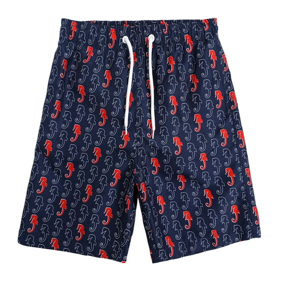 ZTKWD Boys Swim Trunks with Compression Liner Stretch Swim Shorts Teen Boy Quick Dry Swimsuit Board Shorts 5-16 Years Dinosaur Shark