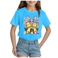 thumbnail image 1 of ZTKWD Girls Pleated T Shirts Kids Summer Short Sleeve Fashion Tops Tees 5-14 Years Easter bunny, 1 of 4