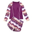 thumbnail image 1 of ZTKWD Little Girls Rash Guard Sets 2 Piece Bathing Suit Summer Beach Long Sleeve Bathing Suit 4-10T, 1 of 1