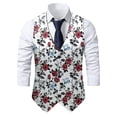 thumbnail image 1 of ZTKWD Mens Suits Vest Valentines Heart Print Pattern Button Down Blazer Fashion Lightweight Slim Casual Suit Jacket, 1 of 5