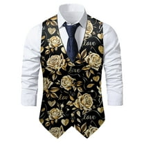 ZTKWD Mens Suits Vest Valentines Lip Heart Print Pattern Button Down Blazer Lightweight Casual Suit Jacket