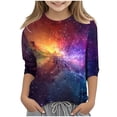thumbnail image 1 of ZTKWD Shirts for Boys Girls Kids 3/4 Sleeve 3D Print Graphic Funny Colorful Summer Tee Shirts for Teen and Kids 6-16 Years, 1 of 4