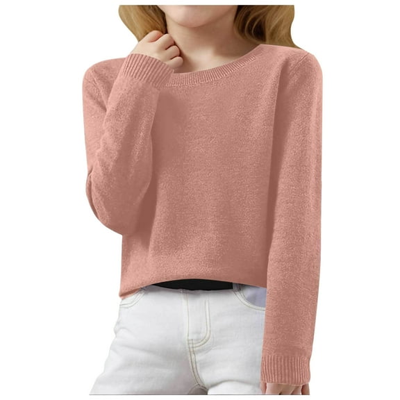 ZTKWD Toddler Sweaters Long Sleeve Crew Neck Soft Casual Pullover Sweaters
