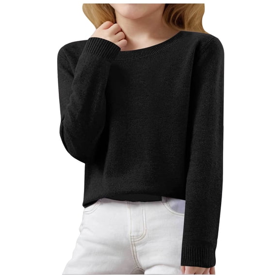 ZTKWD Toddler Sweaters Long Sleeve Crew Neck Soft Casual Pullover Sweaters