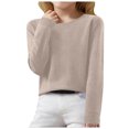 thumbnail image 1 of ZTKWD Toddler Sweaters Long Sleeve Crew Neck Soft Casual Pullover Sweaters, 1 of 4