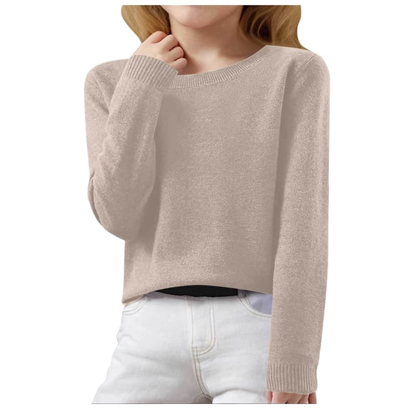 ZTKWD Toddler Sweaters Long Sleeve Crew Neck Soft Casual Pullover Sweaters